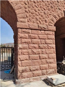Red Sandstone Split Wall Stone