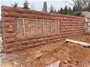 Red Sandstone Split Wall Stone