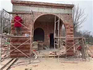 Red Sandstone Split Wall Stone