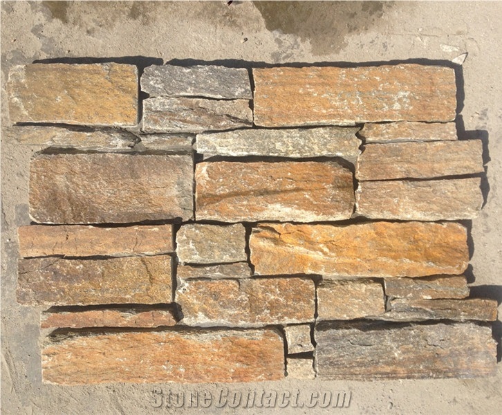 Popular Yellow Slate Culture Stone Tile
