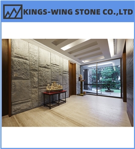 Atlantic Blue Sky Quartzite Split Wall Panel Mushroom Stone
