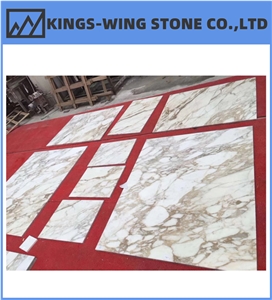 Calacatta Gold Slab Marble Stone Indoor Kithen Wall Tile Use