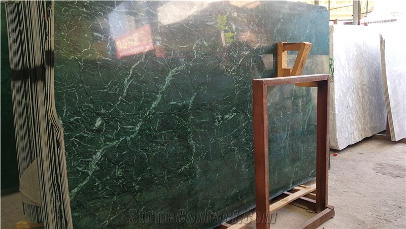 Dark Green Marble Polished Slab Home Hotel Wall Floor Tile