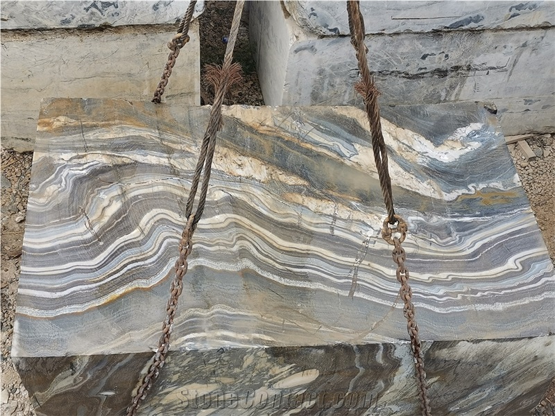Gold Black Wave Namco Quartzite Own Quarry Slab Block Tile