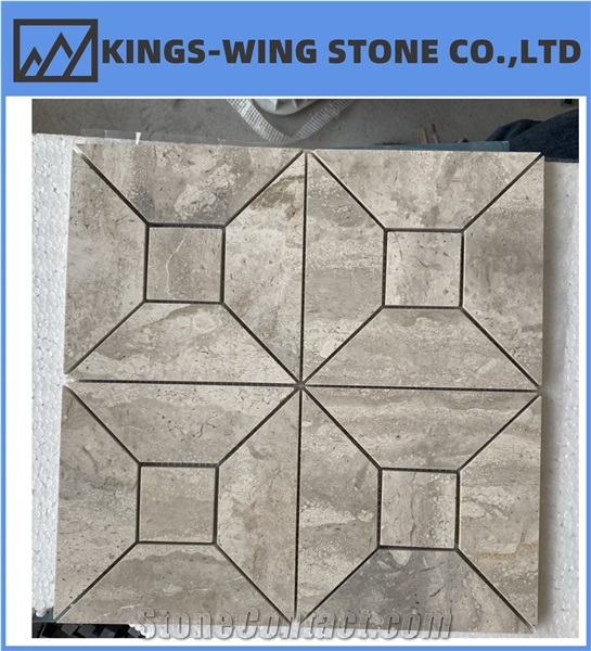 Ivory Limestone Square Mosaic Flooring Cladding Wall Cover