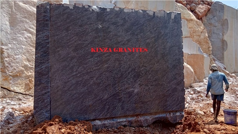 Vizag Blue Granite Blocks / Bhama Blue Rough Granite Blocks