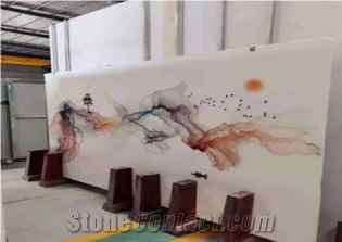 3D Artificial Marble Colorful Painting China Manufactured