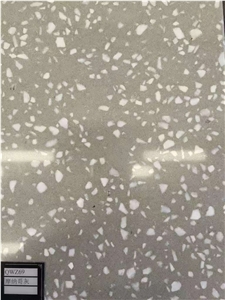 Popular Quartz Engineered Stone Monaco Grey Polished Slab