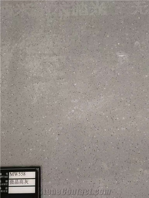 Quality Reputation Crystal Grey Polished Quartz Slab
