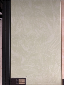 Quality Reputation Malt Green Glossy Quartz Slab
