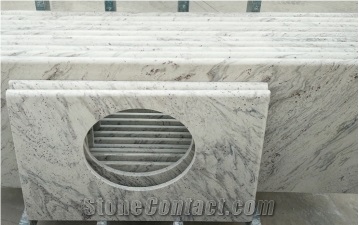 High Quality India River White Polished Granite Slab