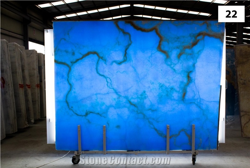 Onyx Azul Slabs -Blue Onyx Slabs