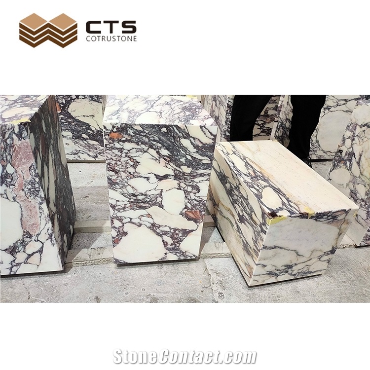Bvlgari Viola Marble Decorative Furniture Square Display Stand Tops