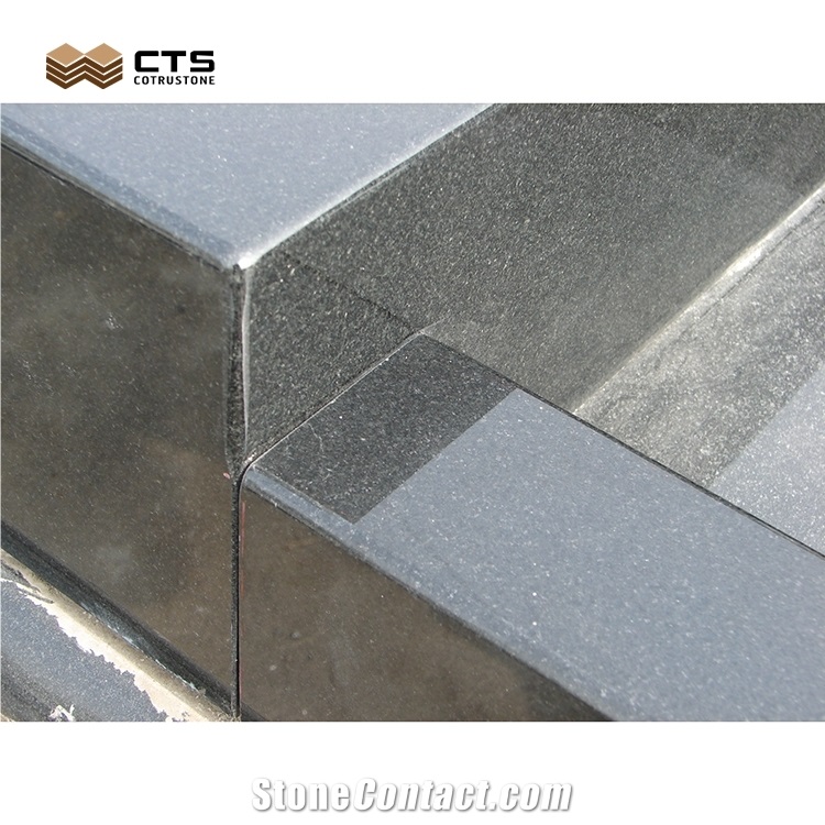 Hebei Black Top Flamed Granite Sheet Floor Area Tiles