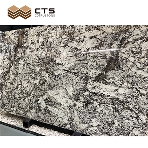 Snow Mountain Colorful White And Black Marble Art Display
