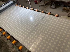 Cement Terrazzo Aggregate White Beige Slab Tiles