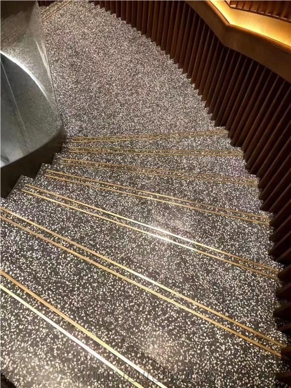 Nature Aggregate Previous Personalized Cement Terrazzo Stairs, Steps