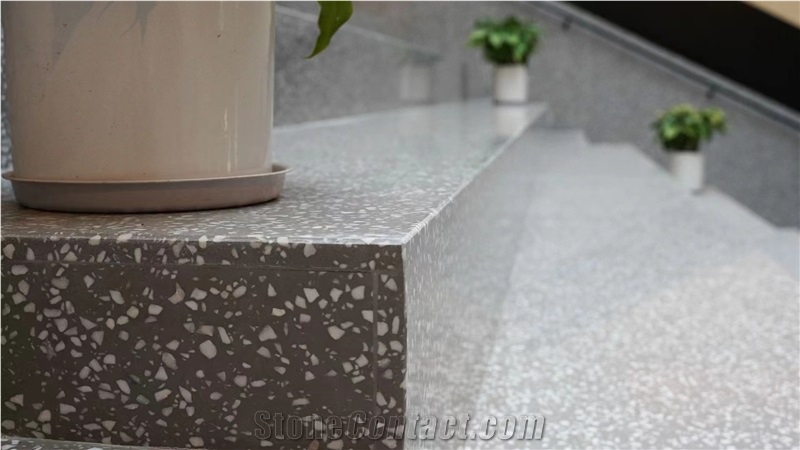 Terrazzo Aggregate Stair Steps And Risers