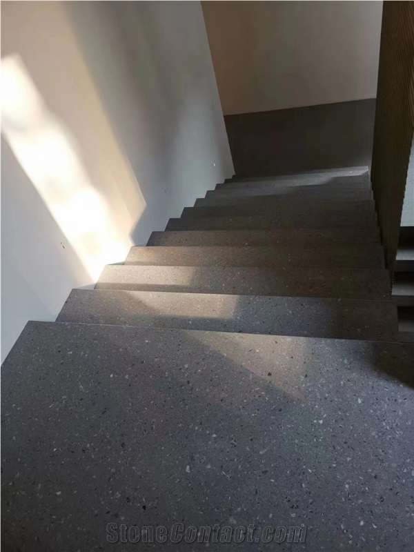 Terrazzo Aggregate Stair Steps And Risers