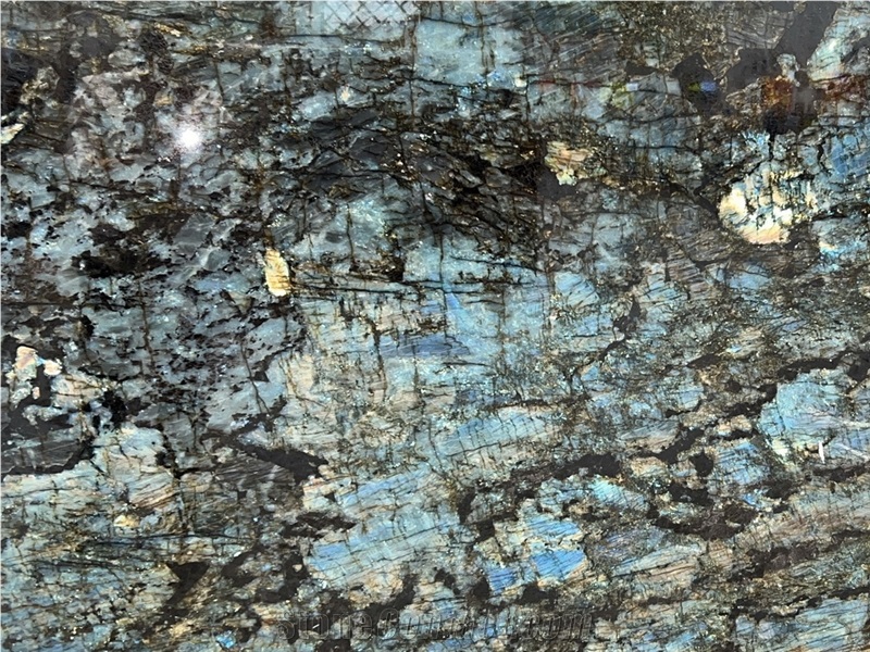 Labradorite Blue Granite Slabs, Lemurian Blue Slabs