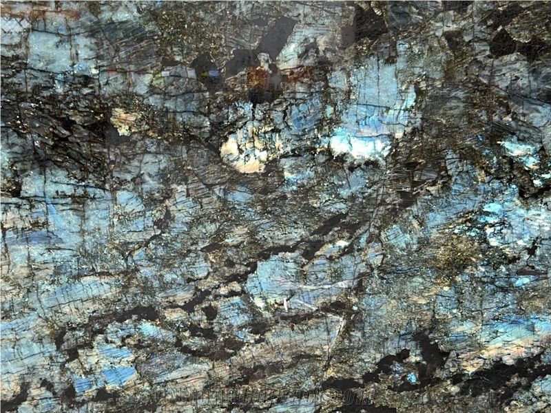 Labradorite Blue Granite Slabs, Lemurian Blue Slabs
