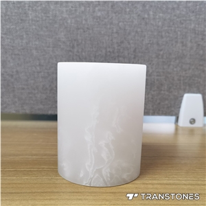 Alabaster Solid Surface Wall Cladding Panel For Display Plot