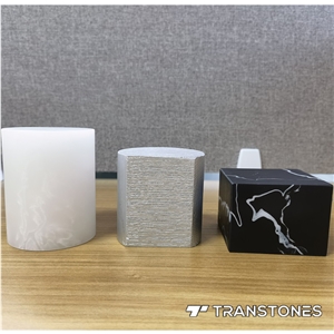 Alabaster Solid Surface Wall Cladding Panel For Display Plot