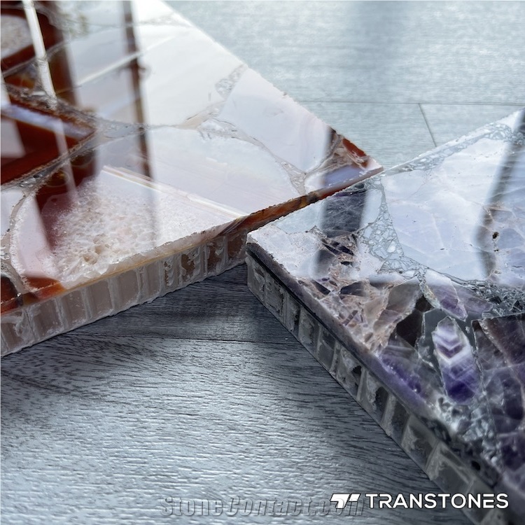 Translucent Colorful Agate + Honeycomb Floor And Wall Tiles