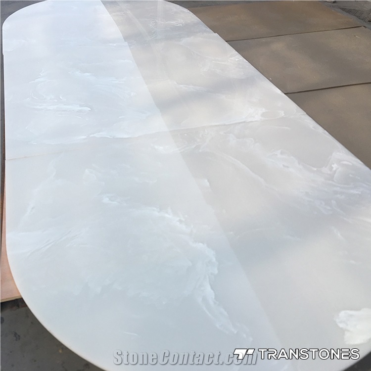 White Artificial Onyx Backlit Alabaster Sheet For Wall Decor