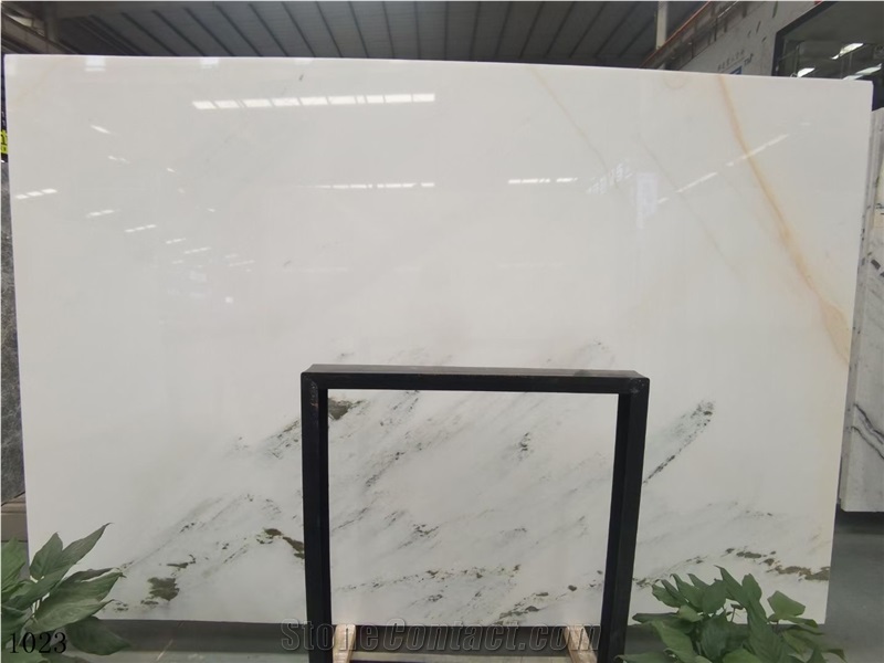 Baoxing Blue  Cyan Flower White Marble In China Stone Market