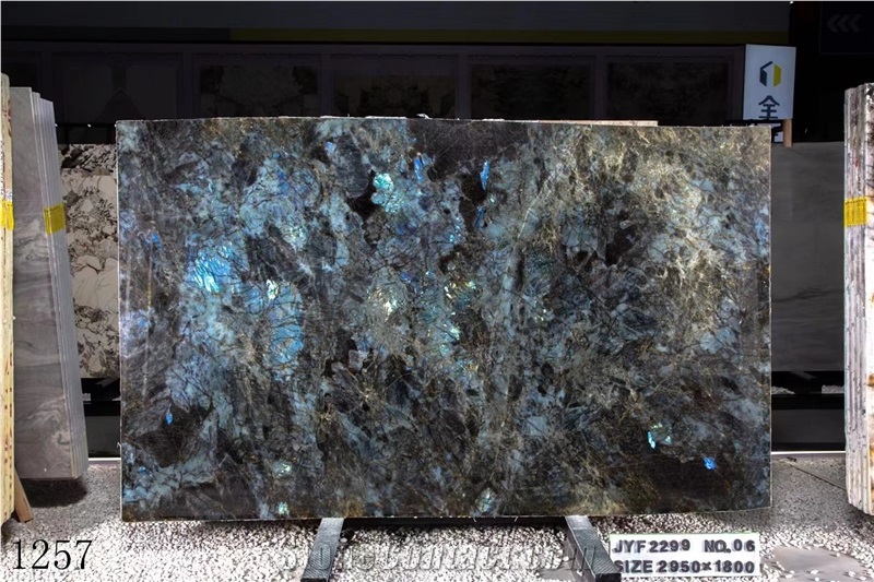 Blue Emerald Granite Dark Blue Labradorite Stone Slabs