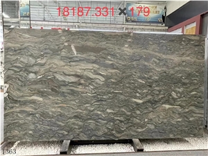 Golden Silk Road Quartzite Green Fusion Wow Slab In China