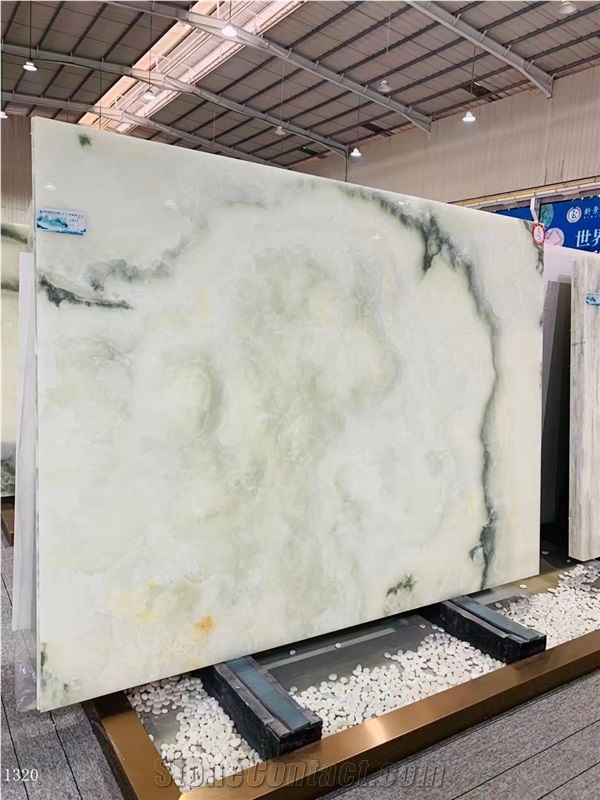 Iran Abiazan White Onyx Slab In China Stone Market