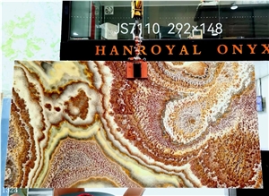 Onice Red Vulcano Rosso Vaticano Onyx Oriente Slab