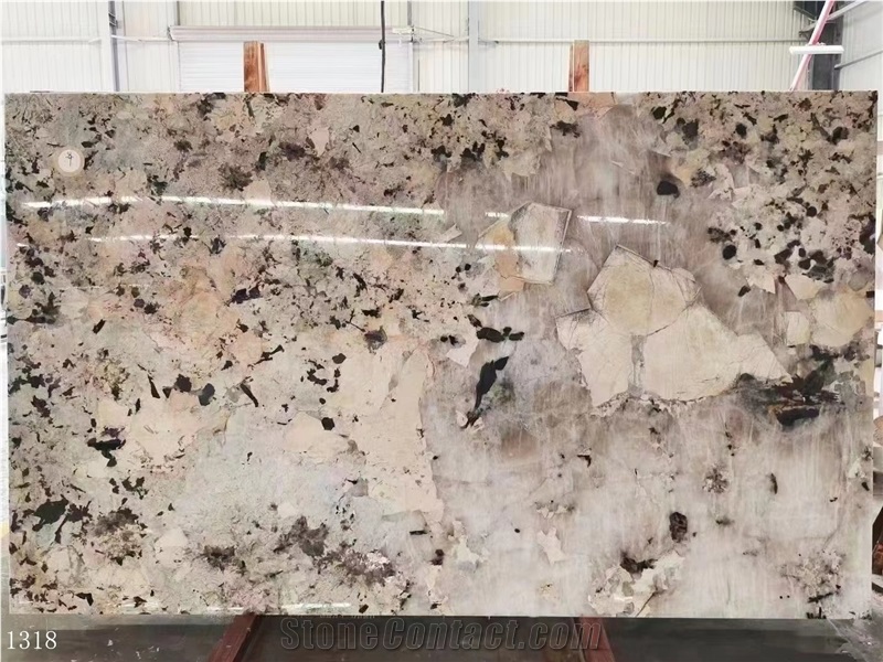 Snow Mountain Golden Granite Slab In China Stoner Market