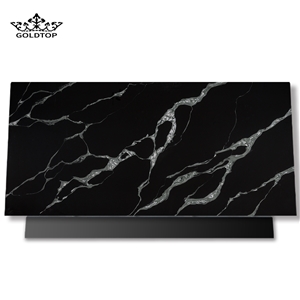 Calacatta Series Mvjay Black Quartz Big Slab