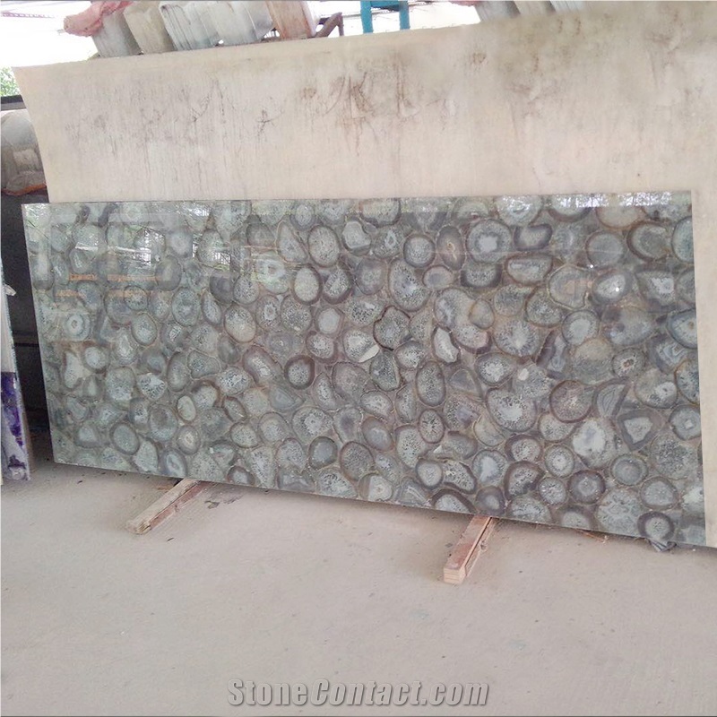 Chinese Factory Wholesale White Semiprecious Stone Big Slab