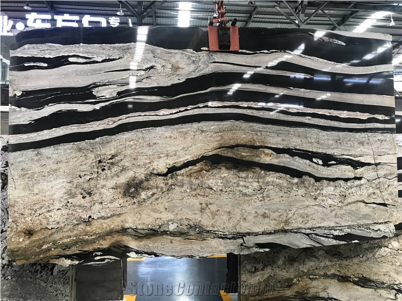 Black And White Vein Granite Big Slab