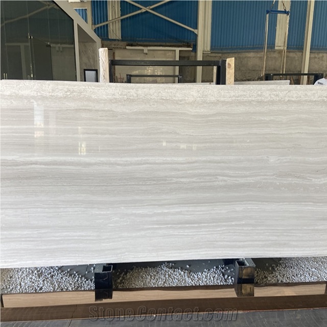 China Direct White Wood Marble Slab Tiles