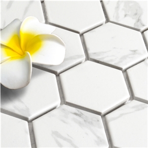 Decorative Modern Turkey Calacatta White Marble Mosaic