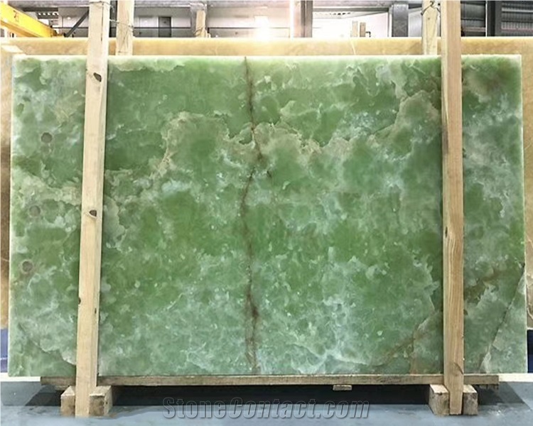 Green Onyx Transmit Wall Tiles Slab Natural Stone