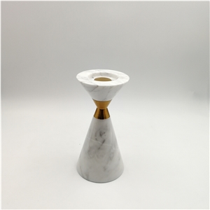 Carrara White Marble Candle Holder Home Desgin