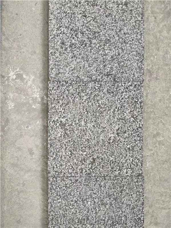 Dark Grey Granite Cobbelstone Bushhammer Granite Paver Stone