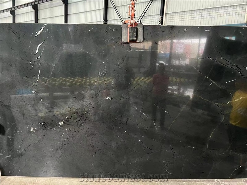 Negresco Solid Quartzite Surface Black Kitchen Countertop