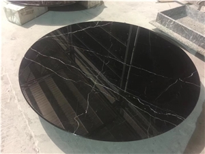 Nero Marquina Black Marble White Veins Table Top