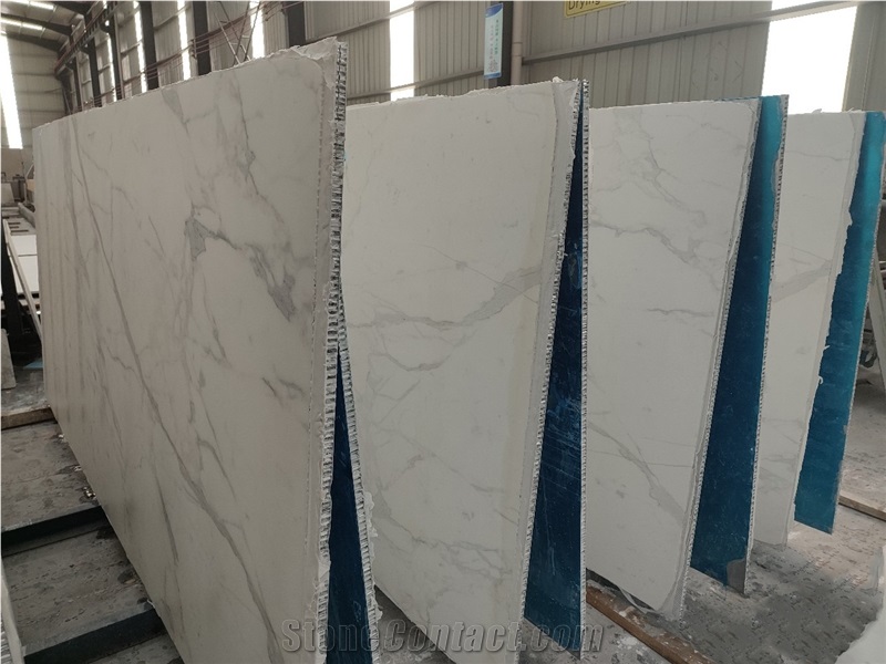 Calacatta White Composite Aluminum Honeycomb Wall Panels