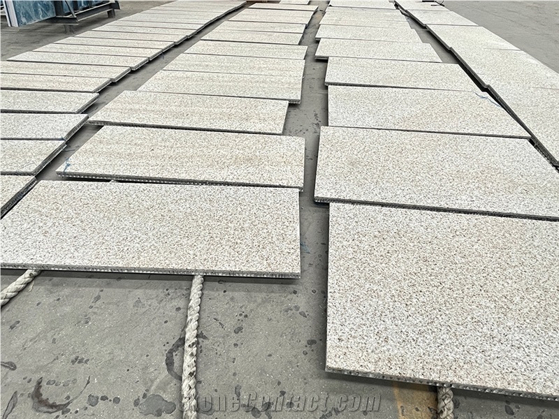 Golden Sesame Granite Veneer Aluminum Honeycomb Panel