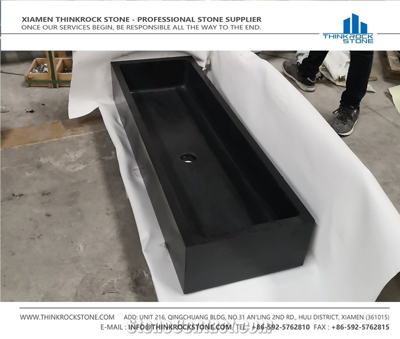 Designed Black Basalt Wash Sink Basin With CE Certificate