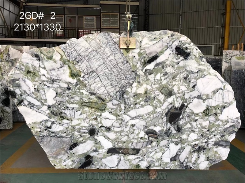 CHINA GREEN MARBLE ICE JADE Not Joint Big Slab