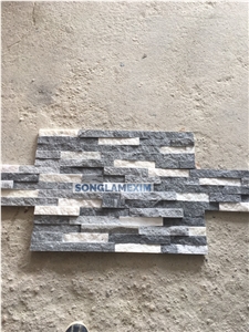 Mix Color Stacked Stone Walls Cladding Panels